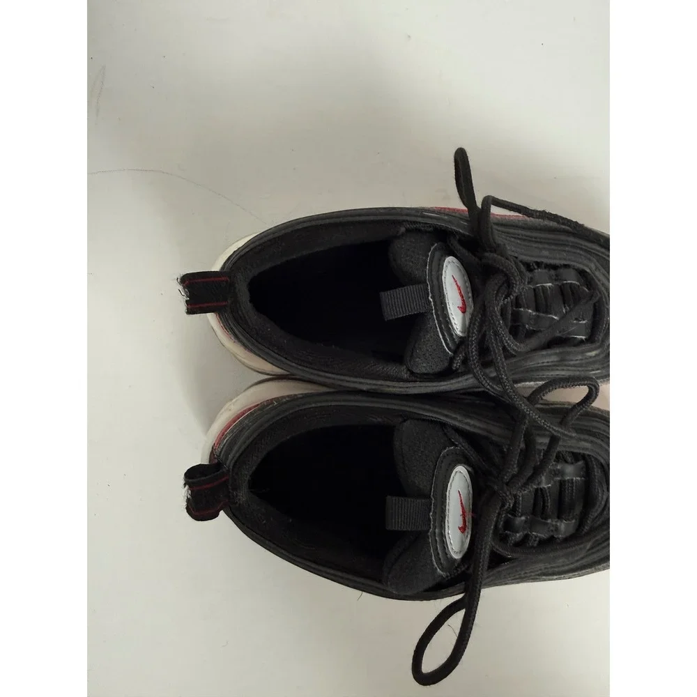 Nike Air Max 97 GS Sneakers Black Red Silver Athletic Running Shoes FB3245-001